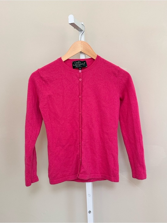 Irelandseye Sweaters - Quill’s Woollen Market Ireland 100% Cashmere Cardigan Pink Size 36